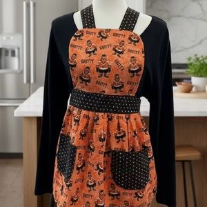 Kids Orange and Black Gritty Apron